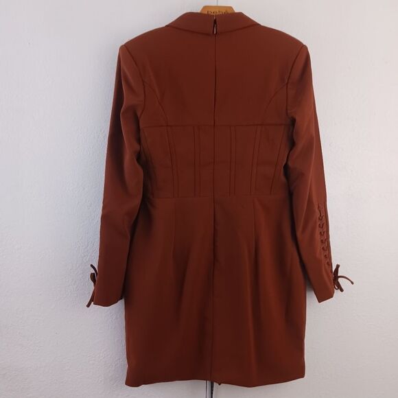 Lavias Alice Ariana lace up corser chocolate dress size 8 - Picture 4 of 6
